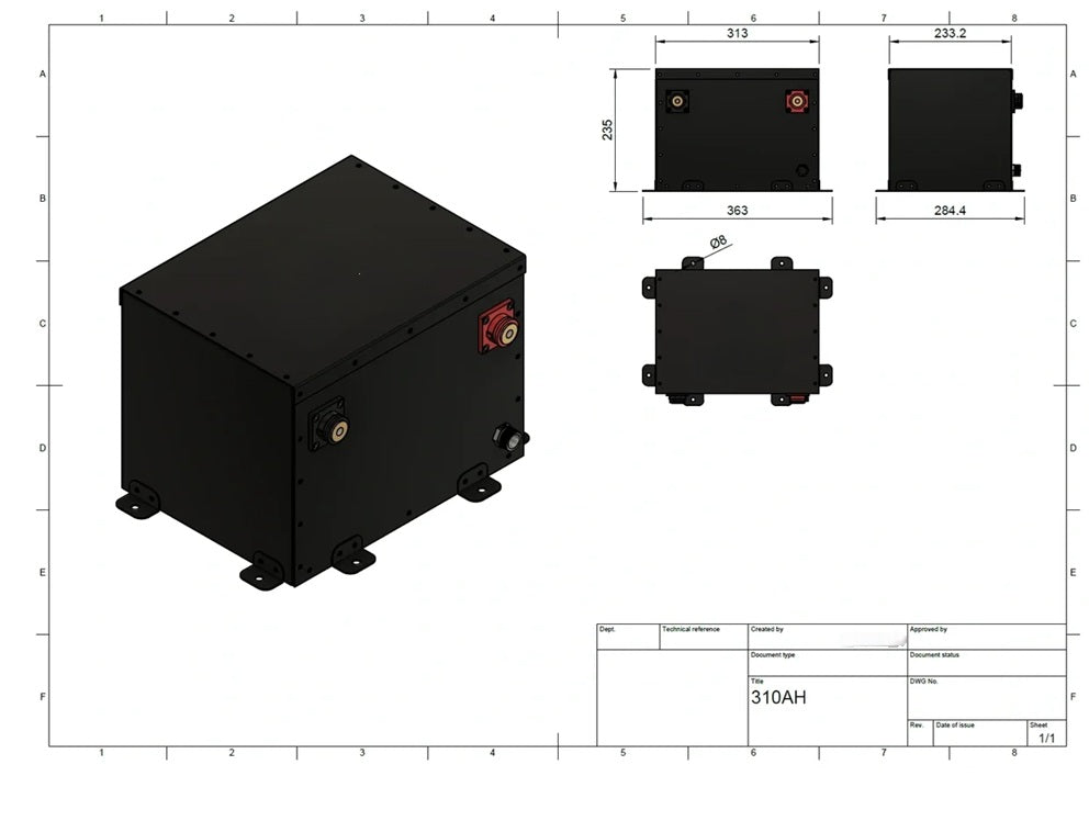 Shervey S3 RVReady LiFePO4 Battery 12V 310AH