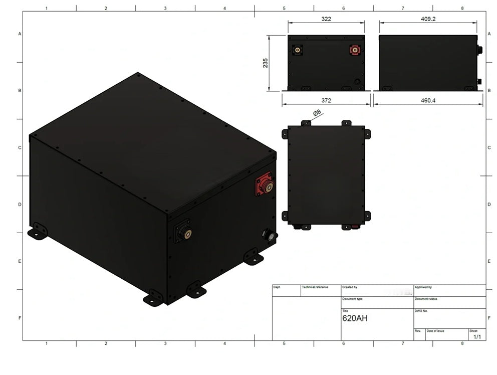 Shervey S3 RVReady LiFePO4 Battery 12V 620AH