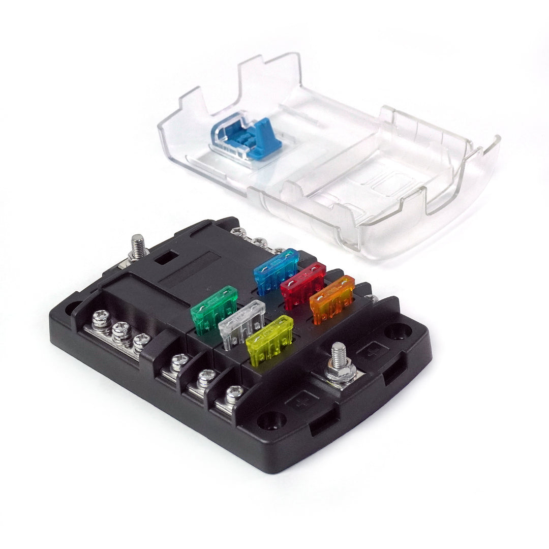 Shervey 6-Way Low-Current Fuse Block W/Neg