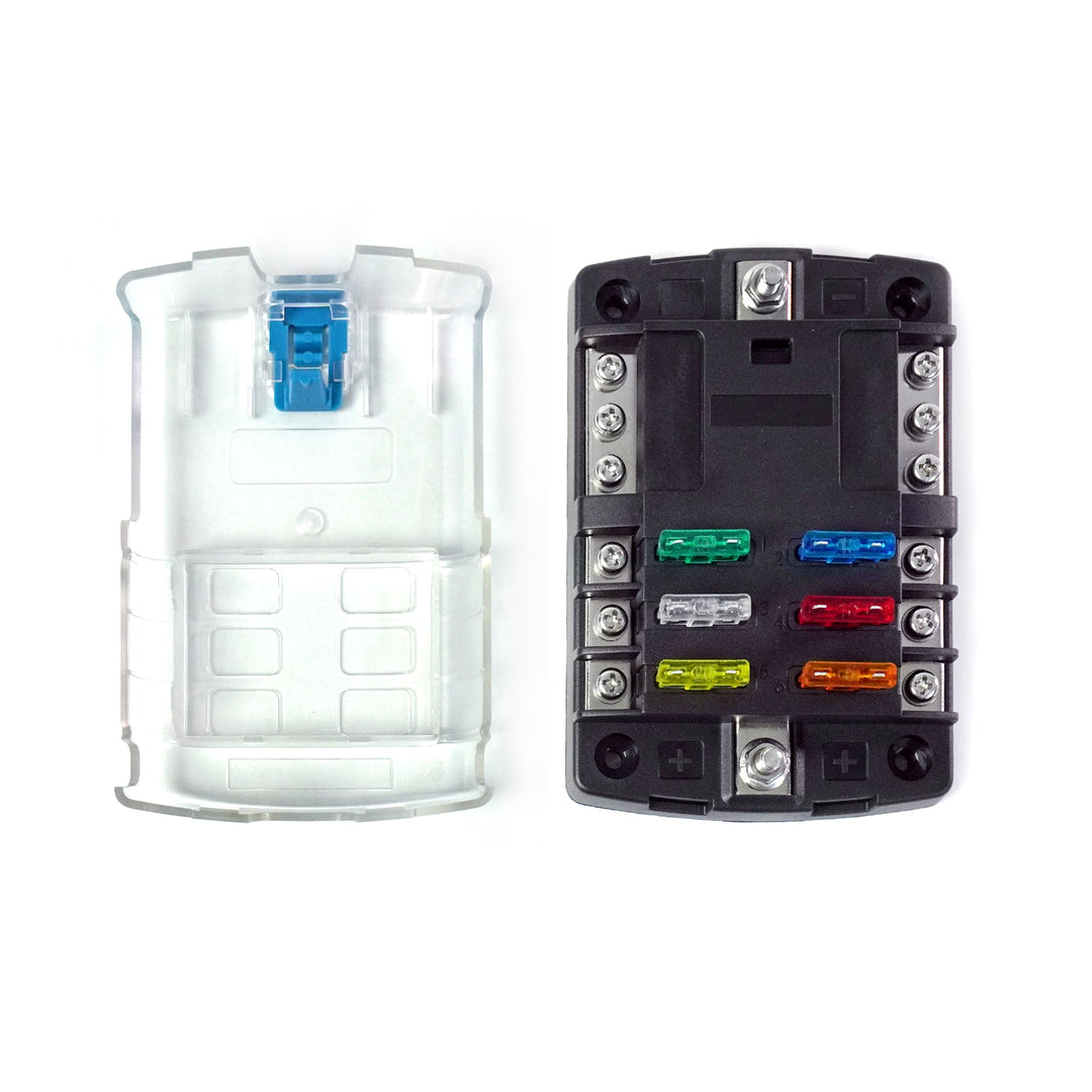 Shervey 6-Way Low-Current Fuse Block W/Neg
