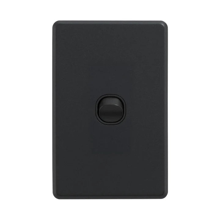 1 Gang Vertical Light Switch Black