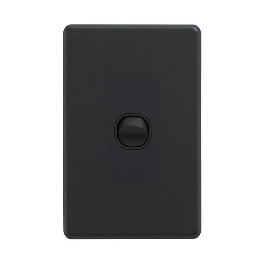 1 Gang Vertical Light Switch Black
