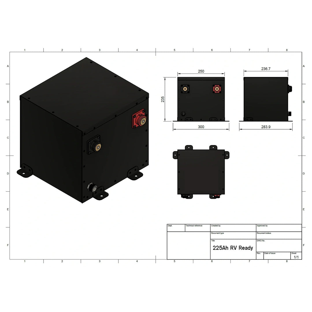 Shervey S3 RVReady LiFePO4 Battery 12V 225AH