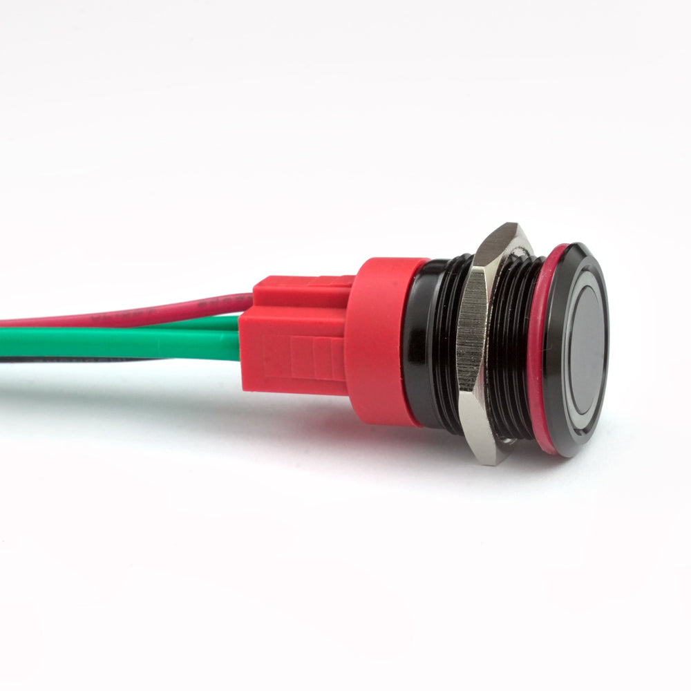 Shervey 19mm 20A Button Switch (Red Back)