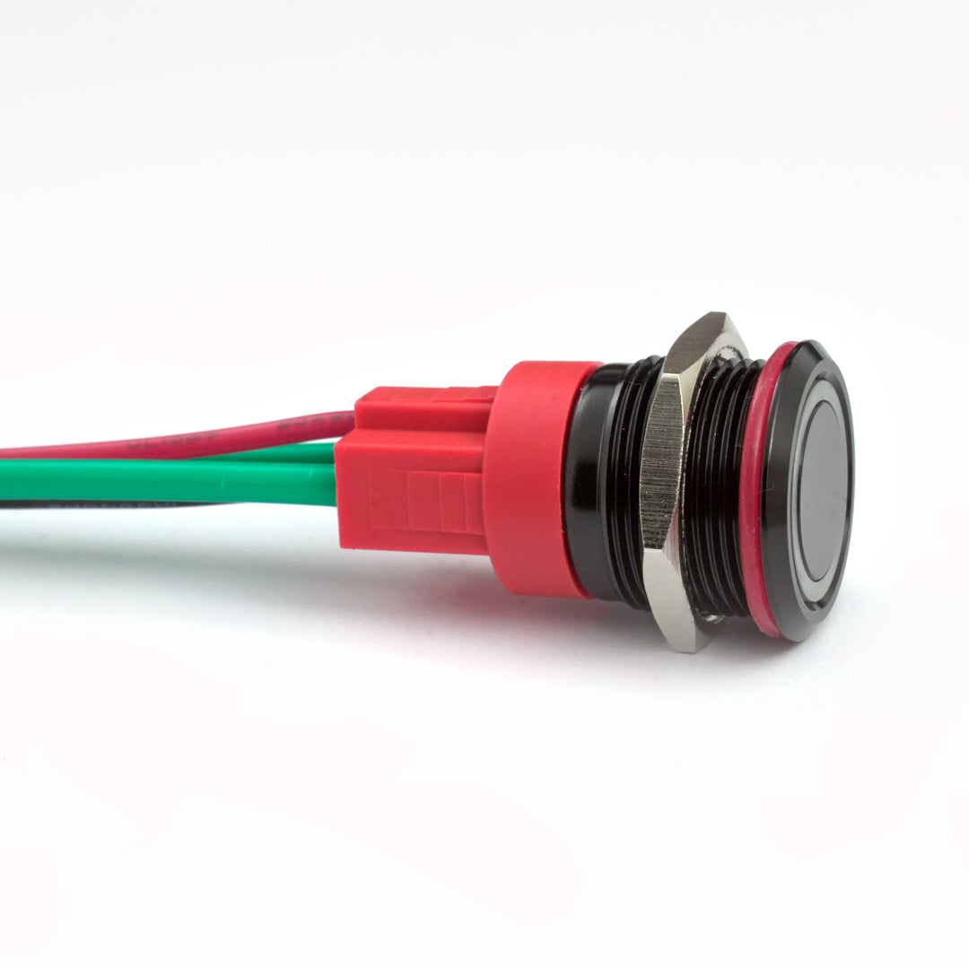 Shervey 19mm 20A Button Switch (Red Back)