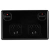 Double Pole Power Point 10 amp Black
